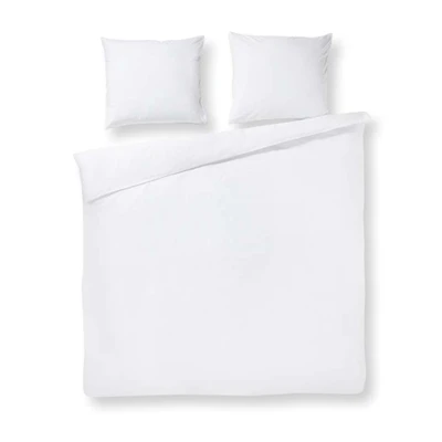 Afbeelding van Dekbedovertrek Papillon Pompom Wit Percal 200 x / 220 cm 2 Persoons