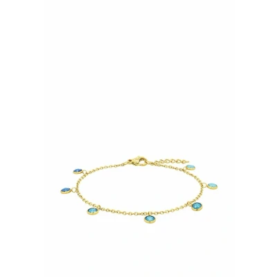 Afbeelding van amor Zirkonia Synth Armband, Dames, Maat: 19, Blau