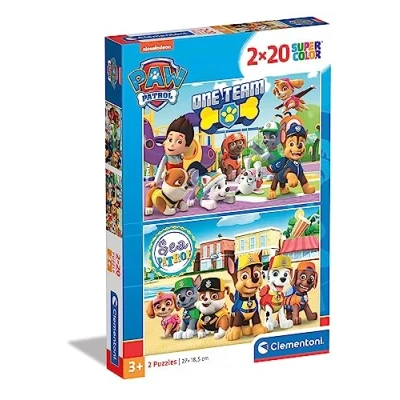Afbeelding van Clementoni Supercolor Puzzel Paw Patrol 2X20 Stukjes