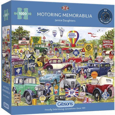 Afbeelding van Gibsons Motoring Memorabilia Puzzel voor kinderen, Maat: One Size, Multi coloured