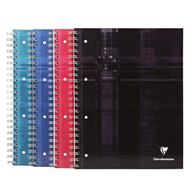Afbeelding van Clairefontaine 8212C BIND&#039;O BLOCK A4 hardcover notitieboek met spiralen, 5x5 raster een marge van 160 pagina&#039;s, 1 stuk, geassorteerd model