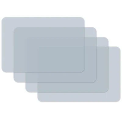 Afbeelding van Venilia placemat voor eetkamer afwasbaar polypropyleen, geschikt levensmiddelen, Transparent, 45 x 30 cm, 4 stuks