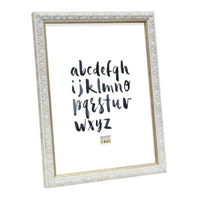 Afbeelding van Deknudt Frames fotolijst S95LF1 wit retrokader 20x25 cm