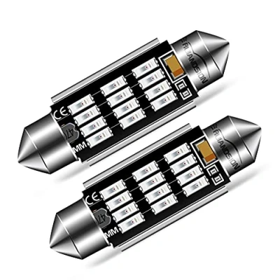 Afbeelding van Ruiandsion Auto LED Licht 39MM Rood Festoon Canbus Foutloos Interieur Dome Licht/Lamp 4014 12smd 480lm 2.5W AC12 24V 2PCS
