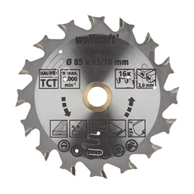 Afbeelding van wolfcraft Cirkelzaagblad voor accu handcirkelzagen, serie lila I 6340000 Snelle, middelgrove sneden