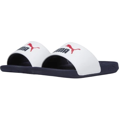 Afbeelding van Puma COOL CAT 2.0 Unisex Badslippers voor kinderen, Maat: 29, White/navy/for all time red Kunststof