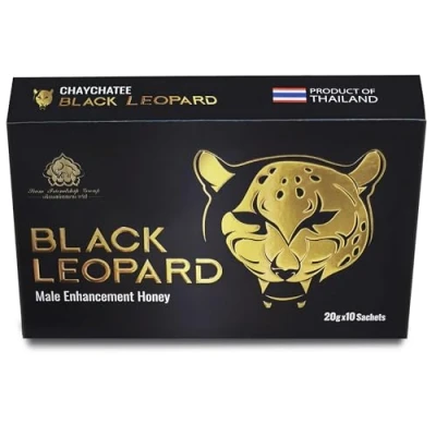 Afbeelding van ATAI LEOPARD Natuurlijke energieke AFRODISIAC honing Vitaliteit, prestaties &amp; Tonus/Honingkracht voor heren Individueel draagbaar formaat Zwart Goud assortiment 10 sticks à 20 g