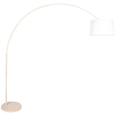 Afbeelding van Steinhauer Booglamp Sparkled Light crème met witte kap Ø 45cm 4312CR