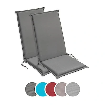 Afbeelding van sleepling kussen met hoge rugleuning, tuinstoelkussen, voor tuinmeubelen, made in EU, Ökotex, hoekbanden en instelband, afneembare overtrek van de kussens, 120 x 50 6 cm, rood