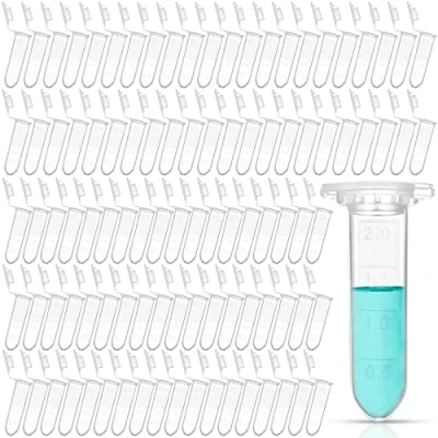 Afbeelding van GZcaiyun Centrifugebuisjes, 2 ml, reactievaten, stoffen capsules, transparant met deksel, voor het testen van verschillende gangbare vloeibare monsters, 500 stuks