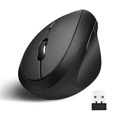 Afbeelding van Perixx Perimice 619 Draadloze ergonomische verticale muis 2,4ghz + Bluetooth stille 3in1 Multi device anti slip coating