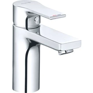 Afbeelding van Kludi zenta sl wastafelmengkraan opbouw eengreeps geen waste 1 gats 110mm voorsprong 100mm kraanmond vast chroom 482920565