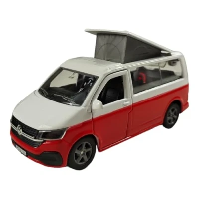 Afbeelding van Kids Globe VW Transporter Camper Die Cast Pull Back, 13,5cm