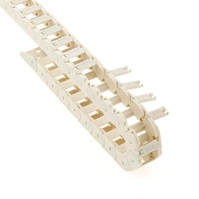 Afbeelding van Veekaft 1m wit open kunststof kabelsleepketting met binnenafmetingen van 10mm x 15mm, R18 voor 3D printers en CNC machines (10X15, R18)