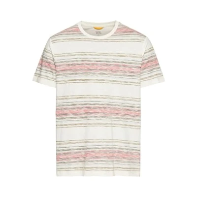 Afbeelding van camel active MIT Streifenmuster Tshirt print, Heren, Maat: Small, Sunfaded red