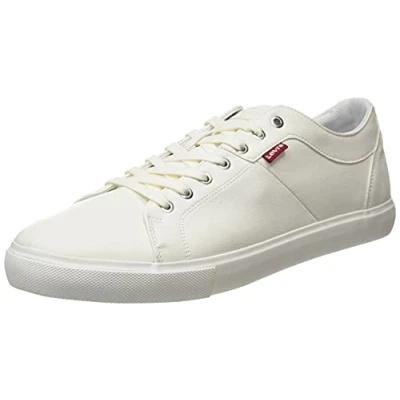 Afbeelding van Levi&#039;s Woodward Sneakers laag, Heren, Maat: 41, Regular white Hoogwaardig imitatieleer