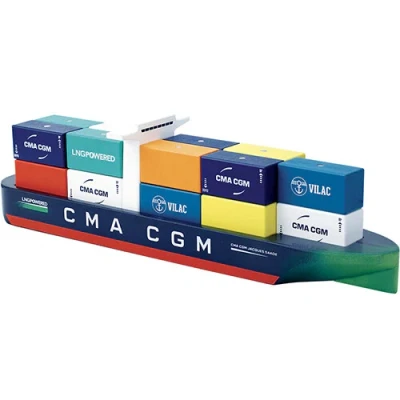 Afbeelding van Vilac Containerschip Vilacity hout blauw