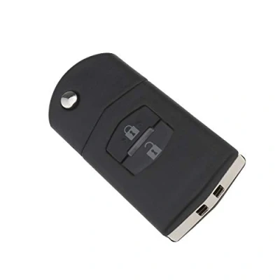 Afbeelding van OTOTEC Opvouwbare Sleutel Shell Verwijdering Controle Case Fob Blank Vervanging met 2 Knoppen Compatibel Mazda 3/5/6/RX7/RX8/BT50