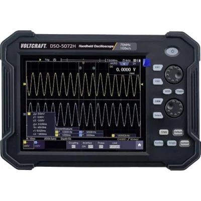 Afbeelding van VOLTCRAFT DSO 5072H Handoscilloscoop 70 MHz 2 kanaals 1 GSa/s 40 Mpts 8 Bit Digitaal geheugen (DSO), Handapparaat, Mult
