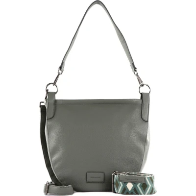Afbeelding van FREDsBRUDER Leren Schoudertas Lanbe Round Hobo Bag Sage Kaki