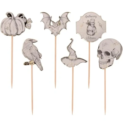 Afbeelding van Folat Prikkers creepy curiosities 6 stuks (5 x 12 cm) Halloween Decoratie Versiering