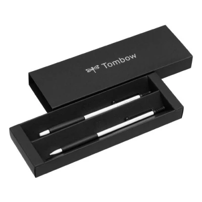Afbeelding van 10x Tombow ZOOM 707 Pair Set Balpen + Vutpotlood wit/zwart