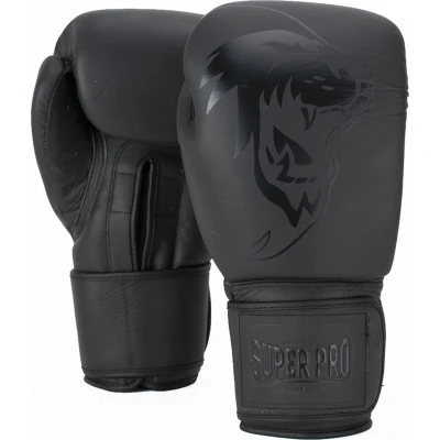 Afbeelding van Super Pro Combat Gear Legend Lederen (kick)bokshandschoenen Grijs 16oz
