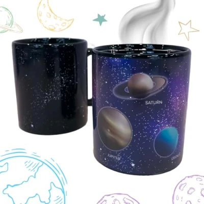 Afbeelding van Natuurkunde mok, astronaut ruimtevaart koffie mok met kleurverandering, astronomie geschenk, 330 ml