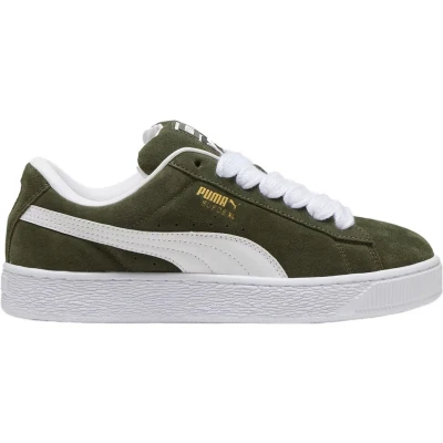 Afbeelding van Puma Suede XL Unisex Skateschoenen, Maat: 37, Dark olive/white Veloursleer
