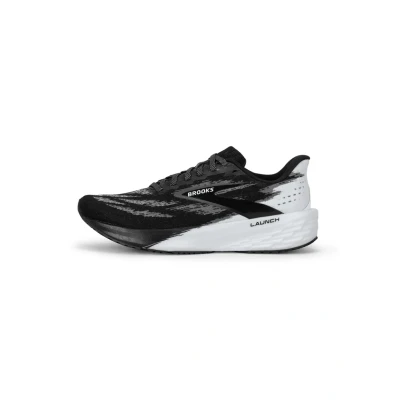 Afbeelding van Brooks Launch 11 Hardloopschoenen voor op de weg, Heren, Maat: 42.5, Black white Textiel
