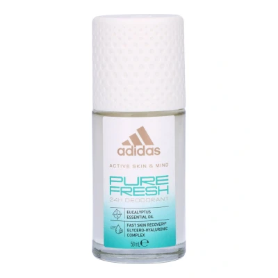 Afbeelding van adidas Pure Fresh Roll On deodorant voor haar, met eucalyptusolie en 24 uur frisheid huidvriendelijke formule, 50 ml