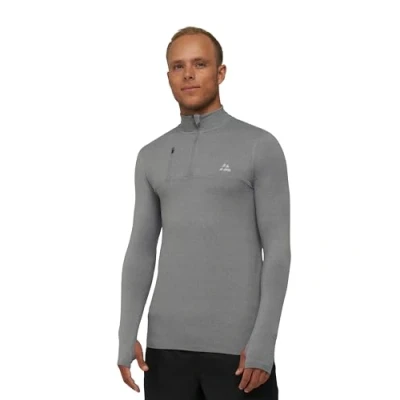 Afbeelding van Danish Endurance HALF ZIP Longsleeve, Heren, Maat: XXL, Grey mélange