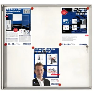 Afbeelding van Infovitrine 6xa4 Whiteboard Voor Binnen Frame Deur Acrylglas