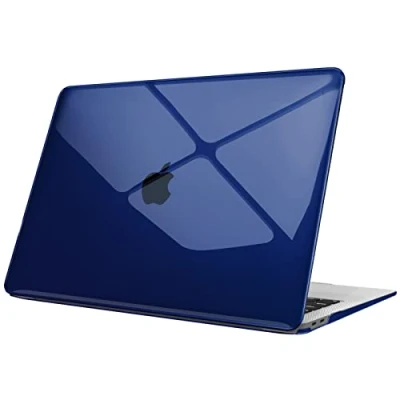 Afbeelding van Fintie Hoes Compatibel met MacBook Air 13 A2337 M1/A2179/A1932 (2018 2020 Laat los), Hoogwaardige Beschermhoes Snap Case 13&quot; Retina Display Touch ID, Blauw (Clear)