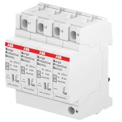 Afbeelding van Abb ovr qs overspanningsbeveiliging type 2 3p n imax 20ka in 5ka up 1 4kv un 400 230v uc 440 275v cardridge vervangbaar 2ctb803973r1200