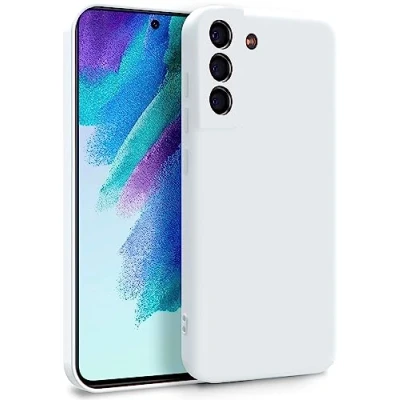 Afbeelding van MyGadget Beschermhoesje voor Samsung Galaxy S21 FE, beschermhoes van zachte siliconen, tweelaags, met camerabescherming en krasbestendige binnenvoering, wit