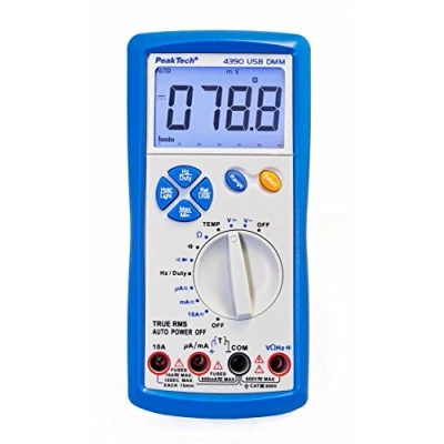 Afbeelding van Peaktech 4390 TRMS multimeter 600V AC/DC 10A met USB CAT III