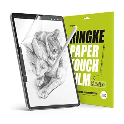Afbeelding van Ringke Paper Touch Film Hard Compatibel met iPad Pro 12.9&#039;&#039; (2022/2021/2020/2018) Papier Textuur Schermbeschermer Clear