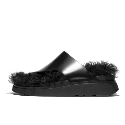 Afbeelding van Fitflop GEN CUT OUT Teensandalen, Dames, Maat: 39, All black Leer