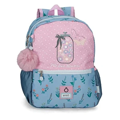 Afbeelding van Enso We Love Flowers Cosmetische rugzak, roze, 25 x 32 12 cm, polyester, Violeta, wandelrugzak