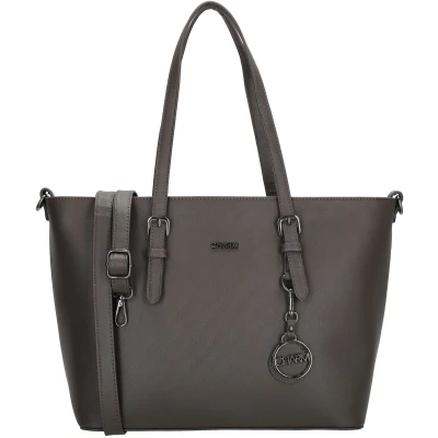 Afbeelding van Charm London Birmingham Hand &amp; Schoudertas Shopper 15,6 inch Laptopvak Ideale School Werk Business Tas Tote Bag Olifant grijs