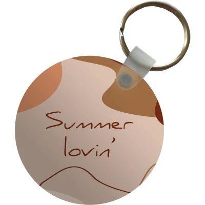 Afbeelding van Sleutelhanger Zomer Quotes Grease Plastic Rond Uitdeelcadeautjes