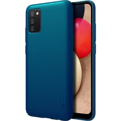 Afbeelding van Nillkin Super Frosted Shield Back Cover Geschikt voor Samsung Galaxy A02S Blauw