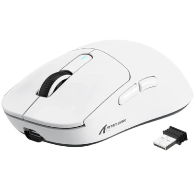 Afbeelding van VGN GAMEPOWER X3 SUPERLIGHT Draadloze Gaming Mouse, 49g Lichtgewicht Muis, 26,000DPI, PixArt PAW3395, Programmeerbare, Tri modus (BT5.0/2.4G/Bedrade), PTFE voeten, 200 uur Batterij PC/Mac Wit