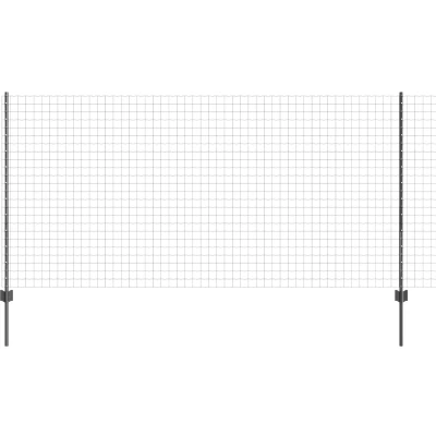 Afbeelding van vidaXL Euro Hek met 22 U palen Grijs 1.2x25 m Staal