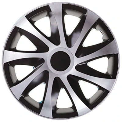Afbeelding van DRACO Set van 4 stuk Wieldoppen CS 14 &quot; zilver /zwart