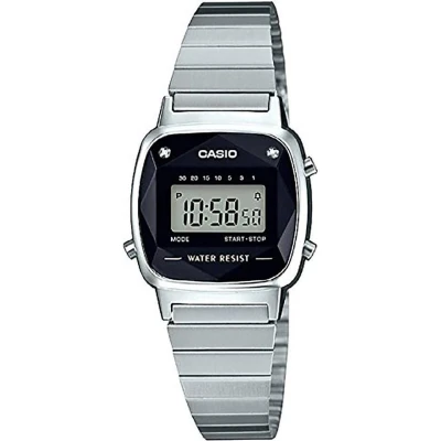 Afbeelding van Casio LA670WEAD 1EF Collection Retro horloge Vrouwen Zilverkleurig RVS 23 mm