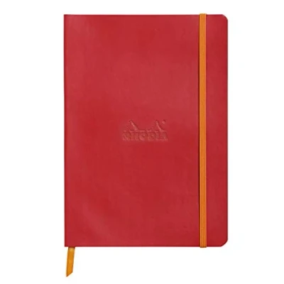 Afbeelding van Rhodia 117463C Notitieboek Rhodiarama met zachte envelop, dot rooster, 80 vellen, 90 g ivoorkleurig papier, A5 148 x 210 mm, bladwijzers, binnenvak, 1 stuk, klaprozen