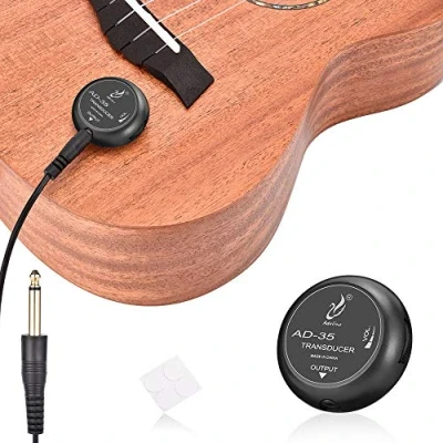 Afbeelding van OTraki Akoestische Gitaar Passieve Pickup Stabiel Contact Microfoon Transducer Zelfklevende Volume Control Piezo Picks Gemakkelijk AMP UP Pickups voor Klassieke Viool Ukulele Mandoline