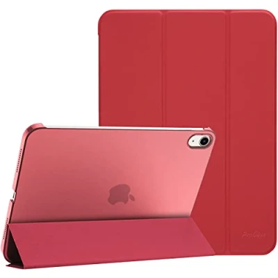 Afbeelding van ProCase hoes voor 2022 10,9 inch iPad 10e generatie 10 Case model A2696 A2757, licht dunne harde beschermhoes Smart Folio Cover compatibel met rood